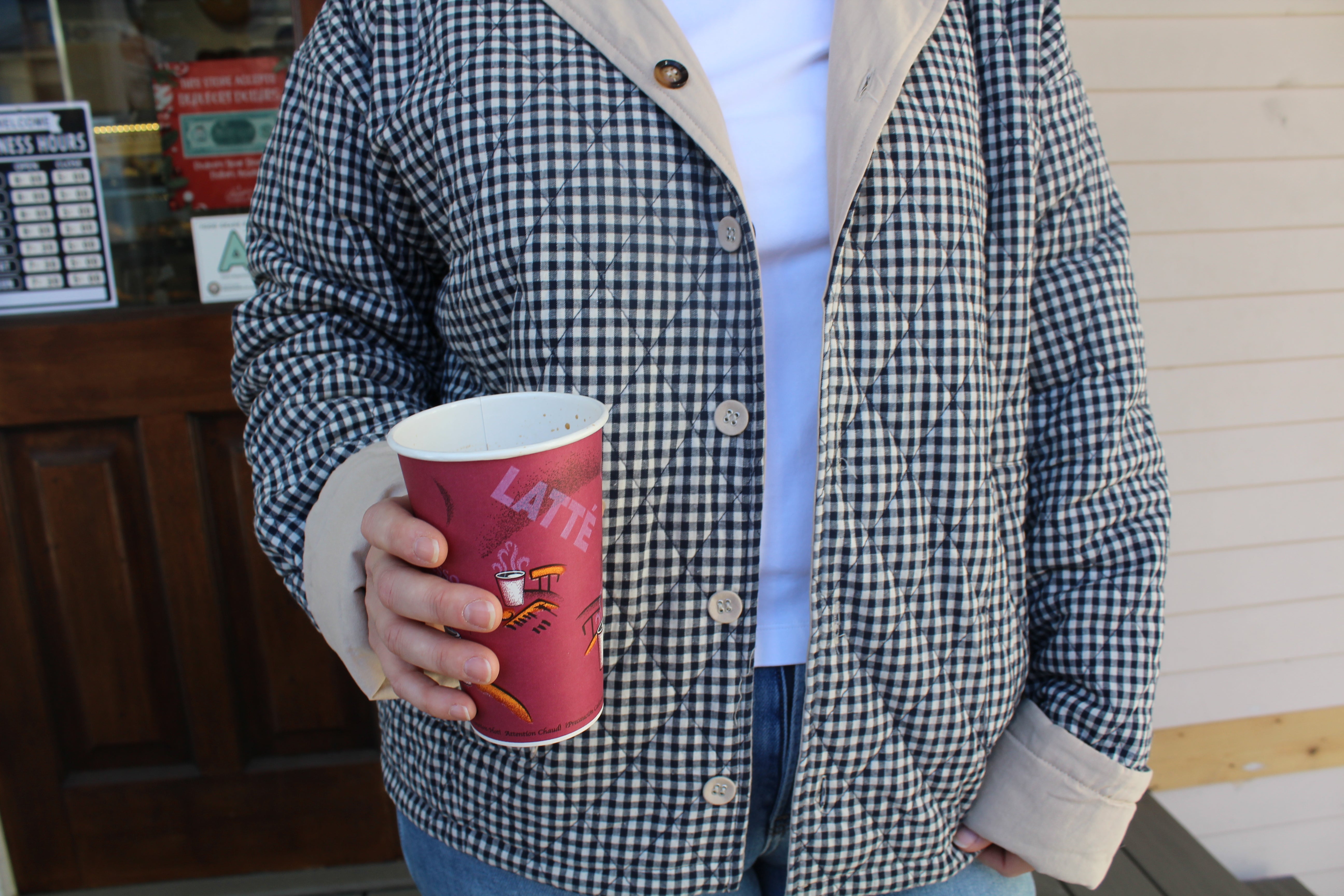 Khaki/Gingham Reversible Jacket