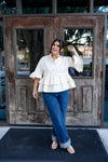 Ruffle Button Up Shirt