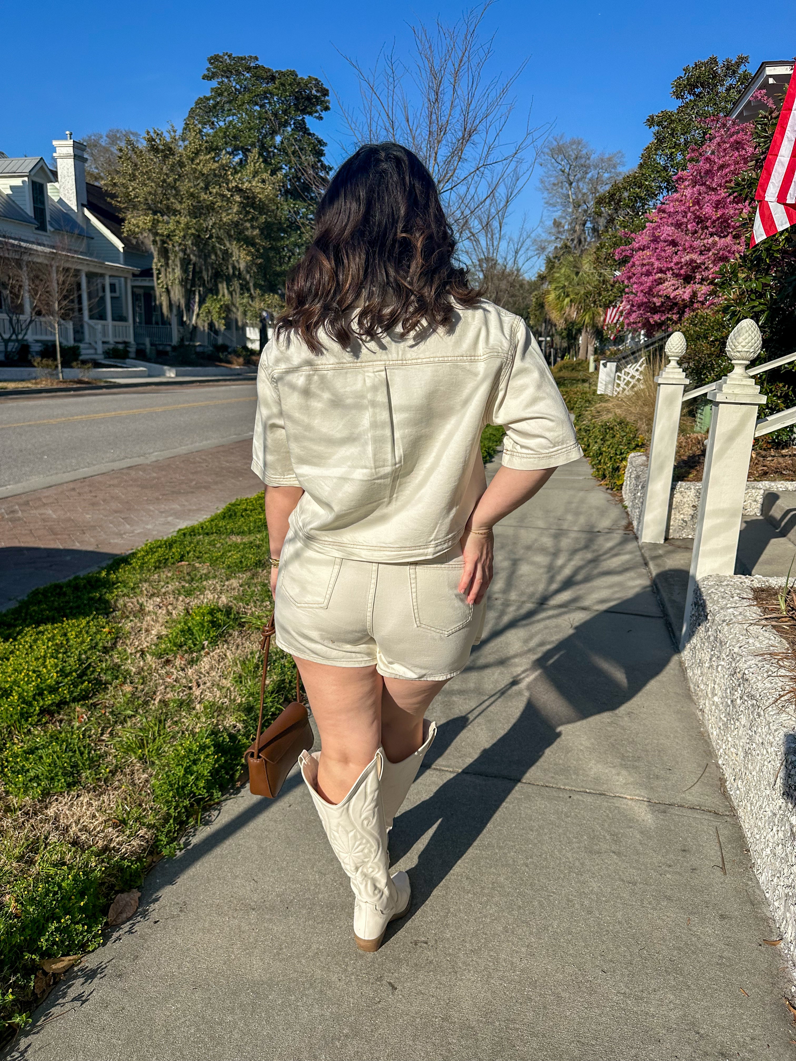 Ecru Denim Set