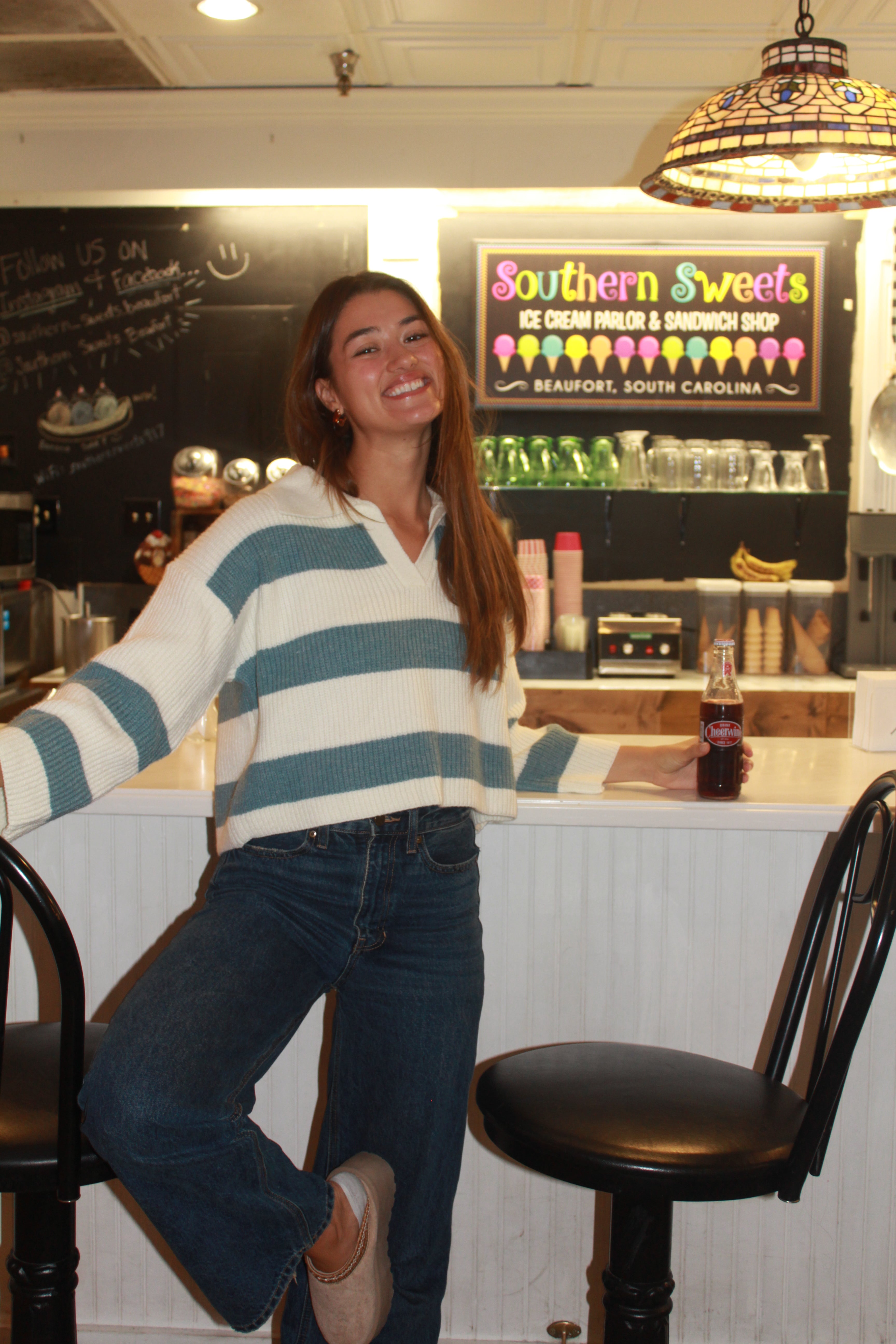 Striped Collar Sweater