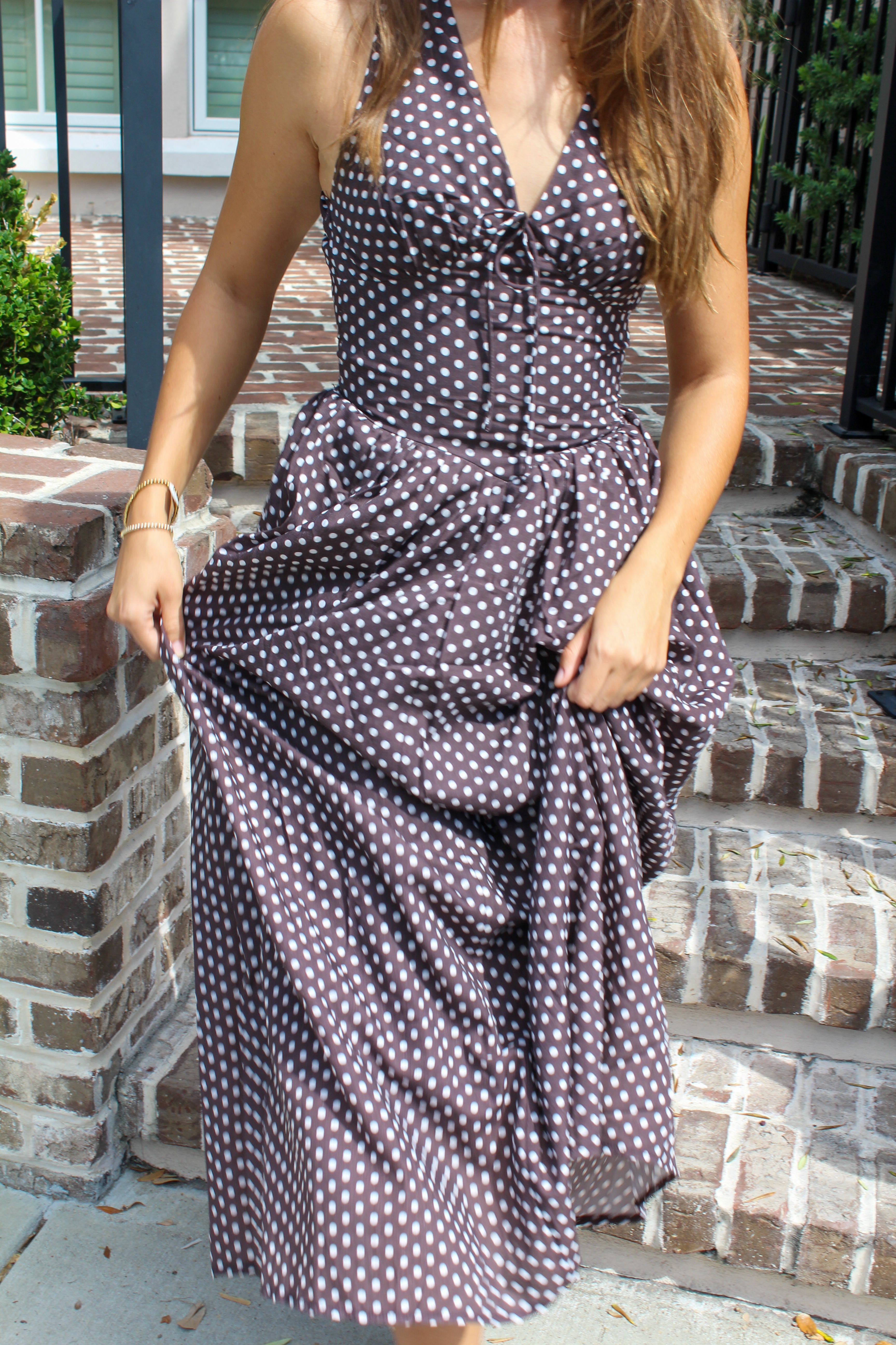 Polka Dot Corset Maxi