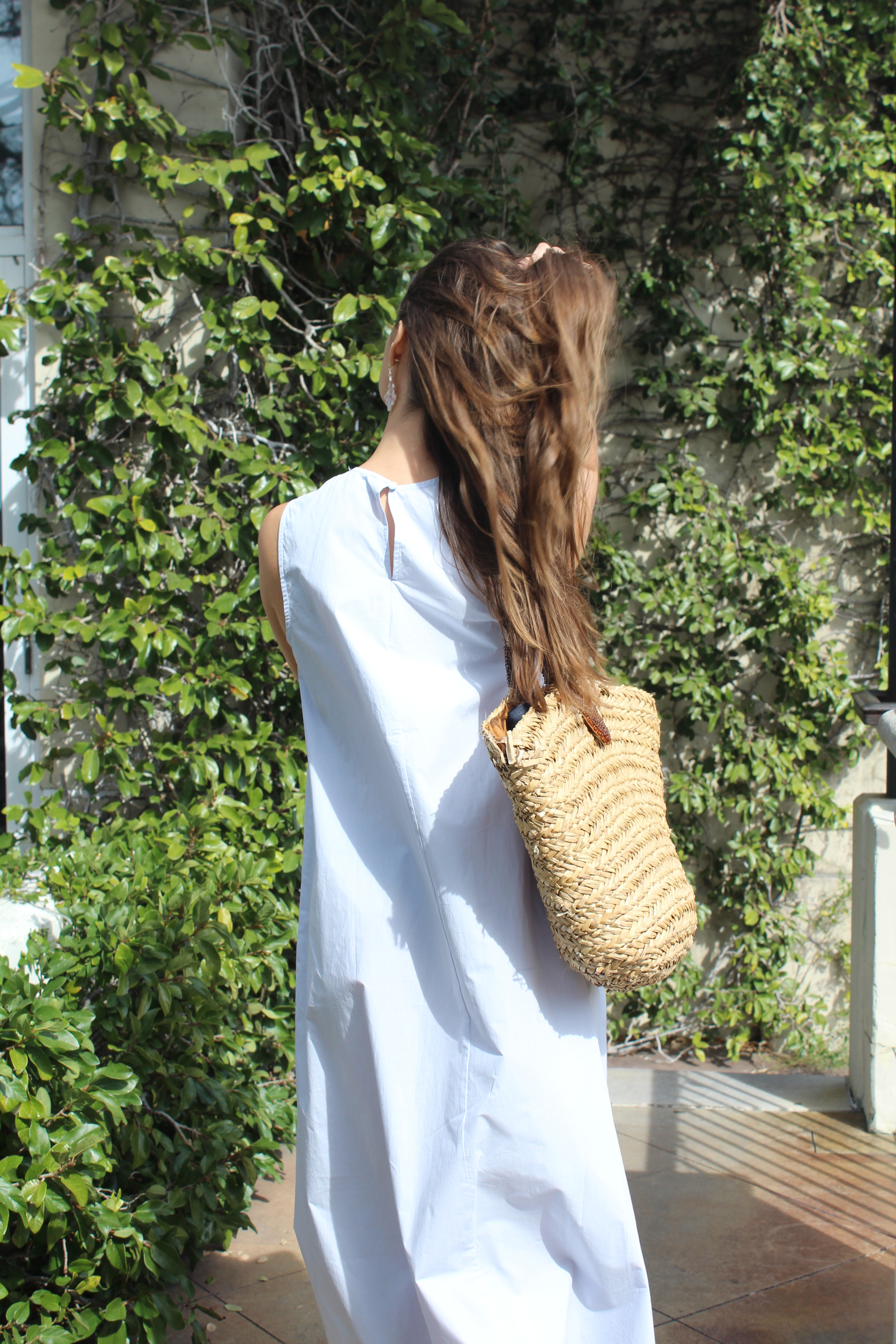 Scoop Neckline Trim Maxi Dress