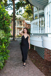 Satin Black Maxi