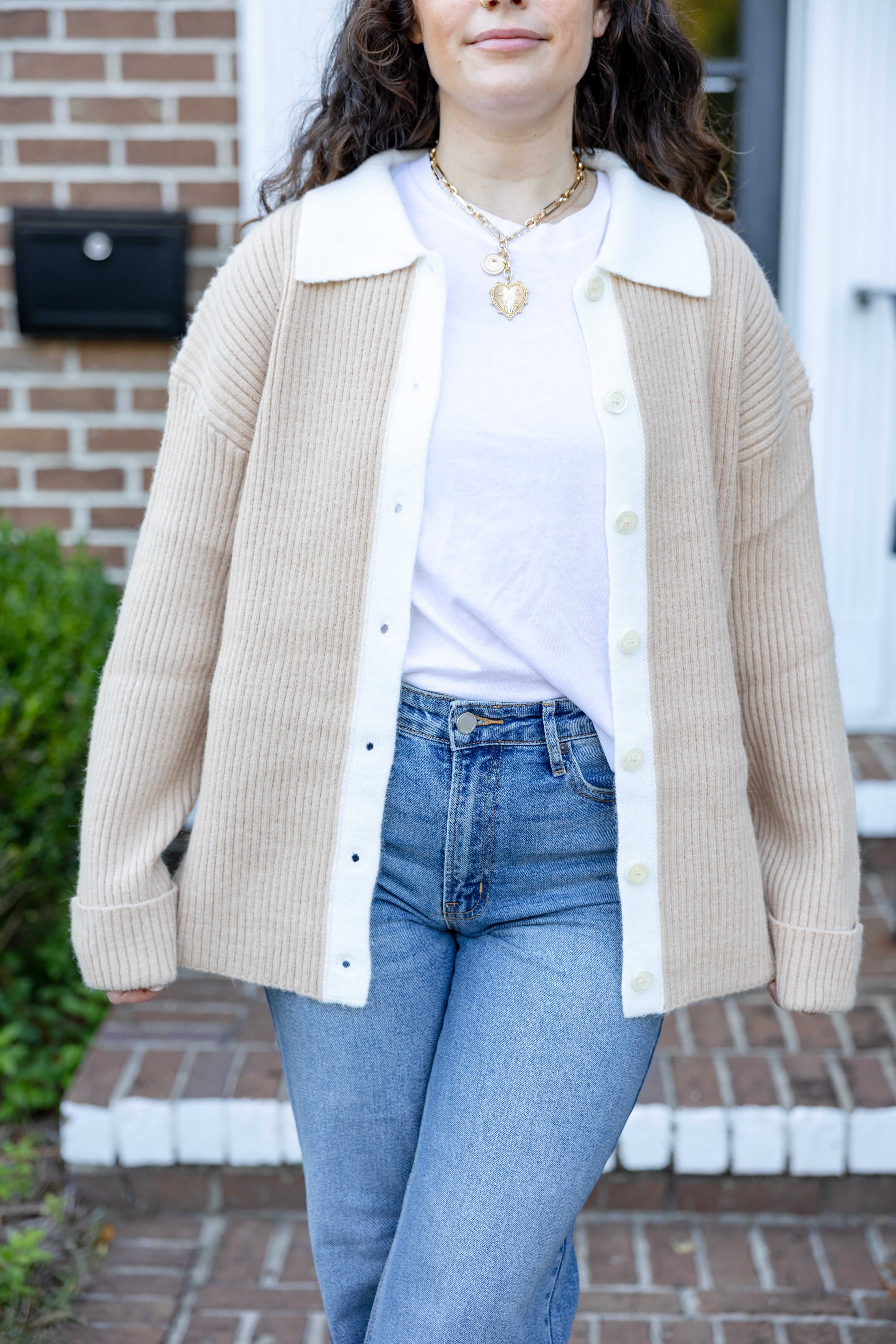 Contrast Cardigan