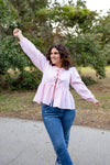 Pink Check Blouse