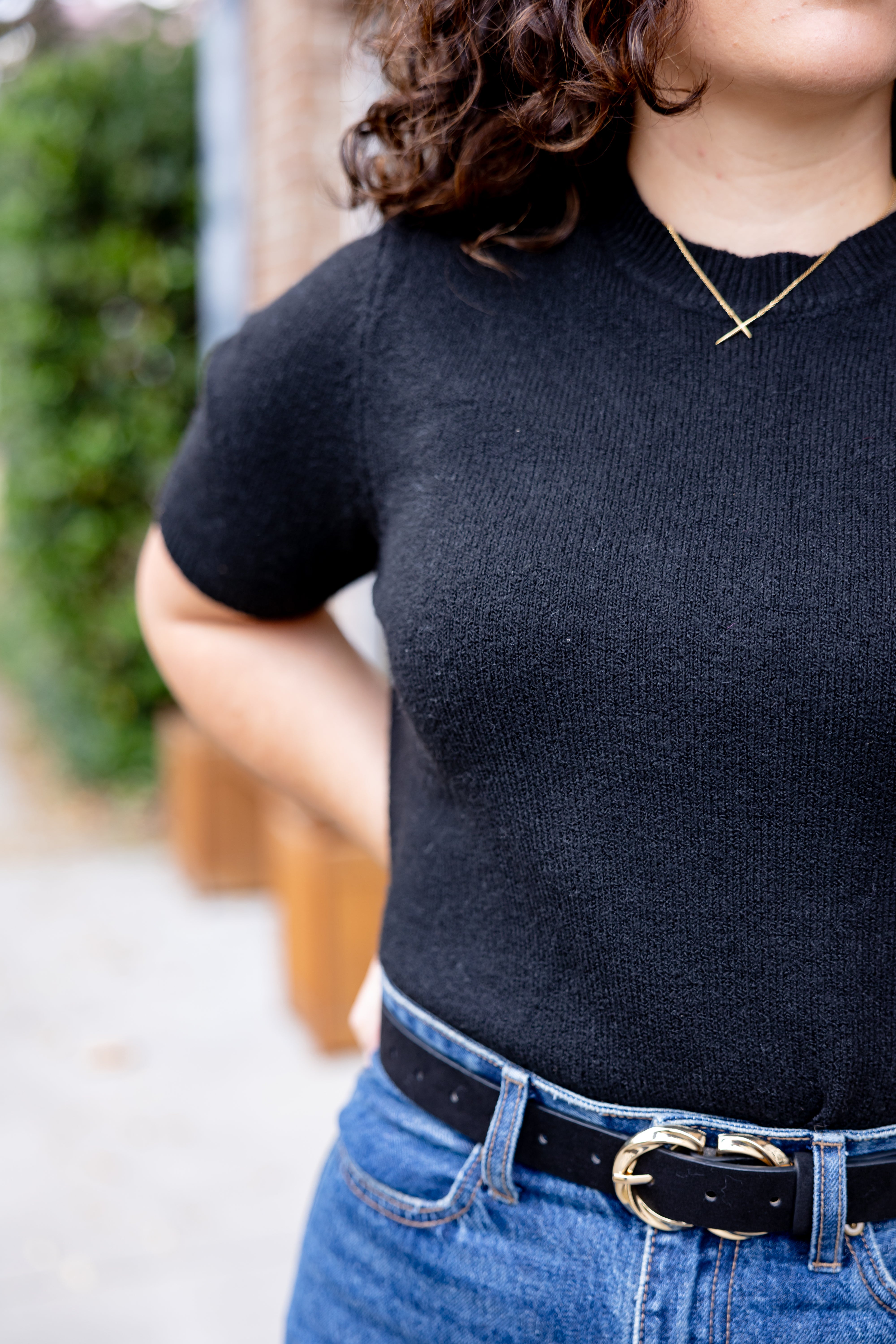 Short Sleeve Knit Sweater