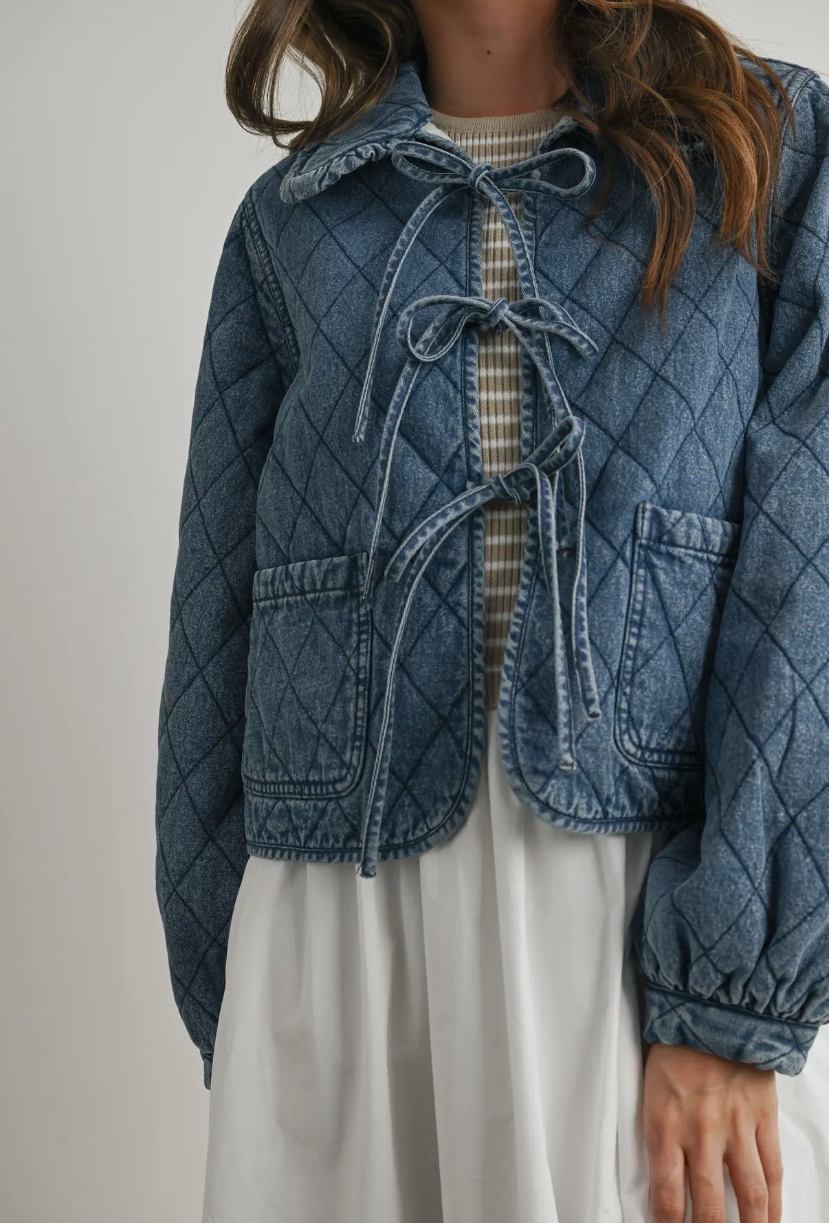 Front Tie Denim Jacket