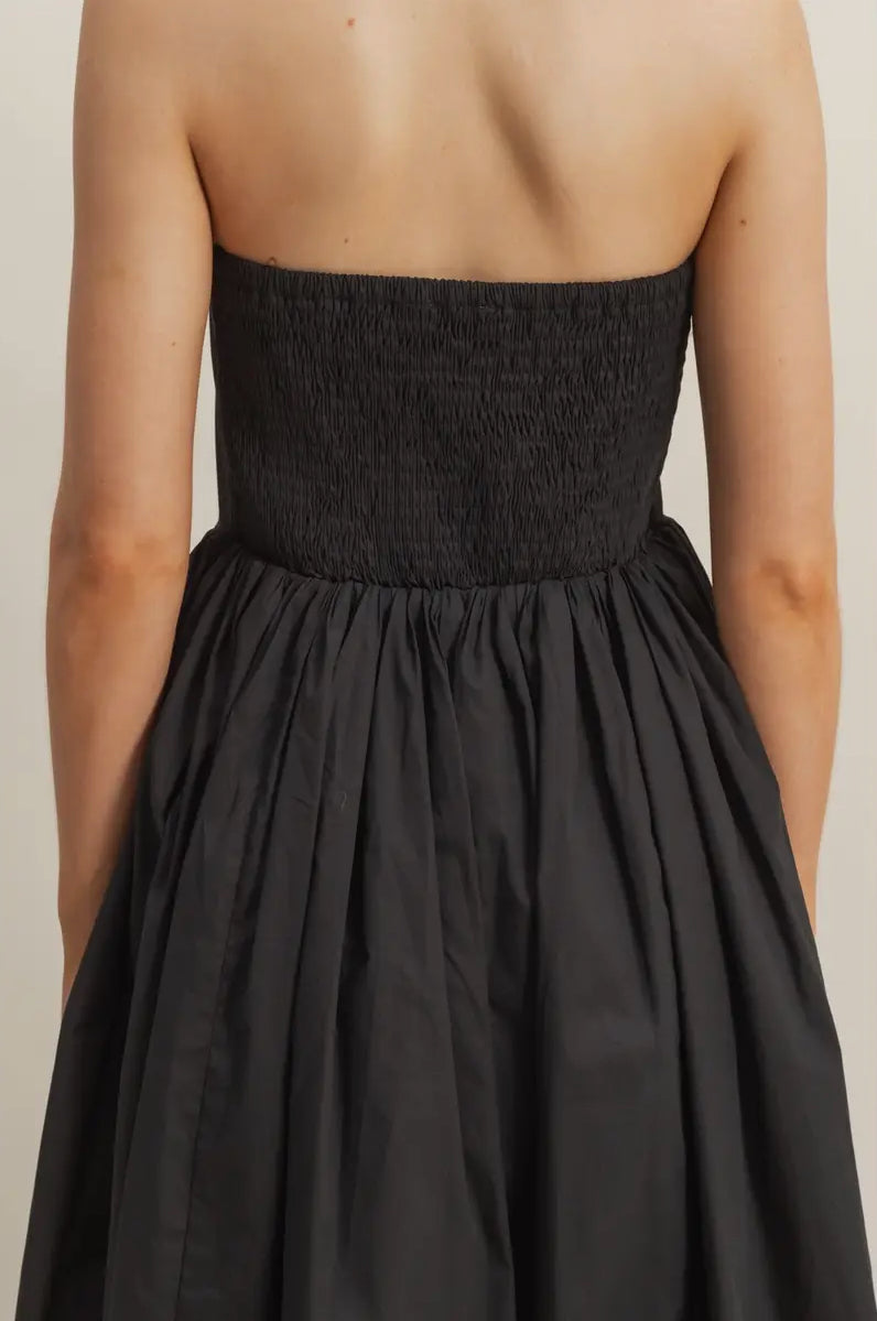 Strapless Fit and Flare Midi