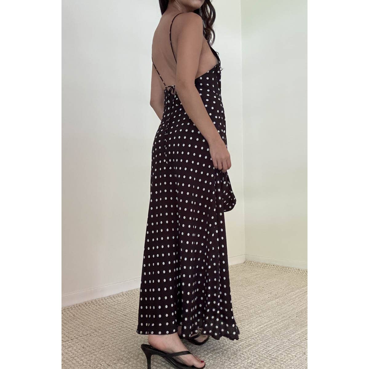 Polka Dot Chiffon Maxi