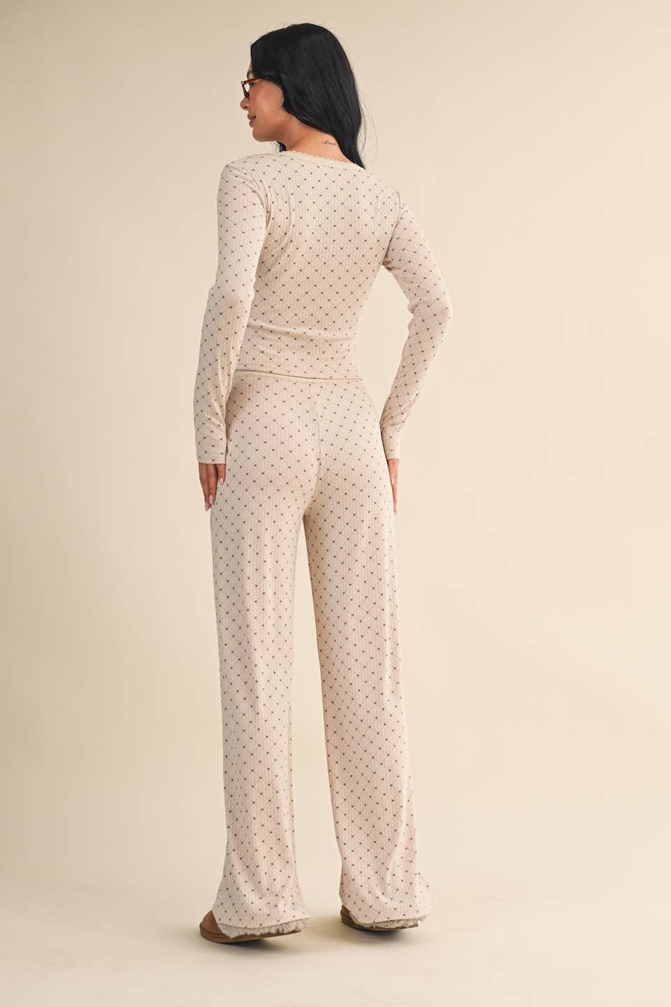 Heart Pointelle Lounge Set