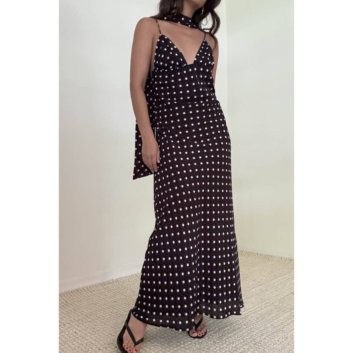 Polka Dot Chiffon Maxi