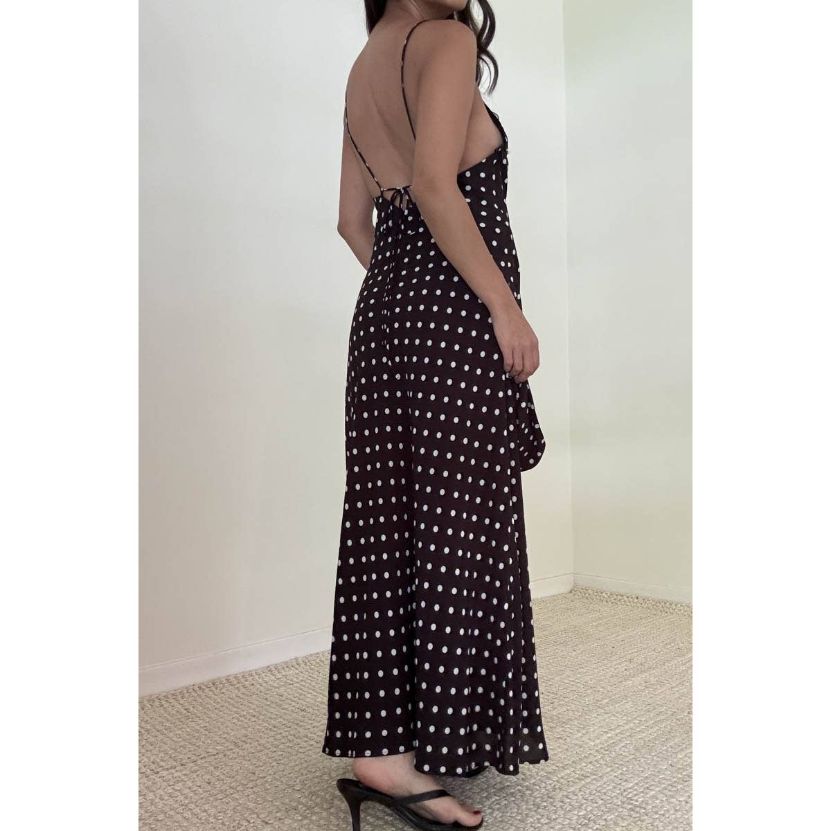 Polka Dot Chiffon Maxi