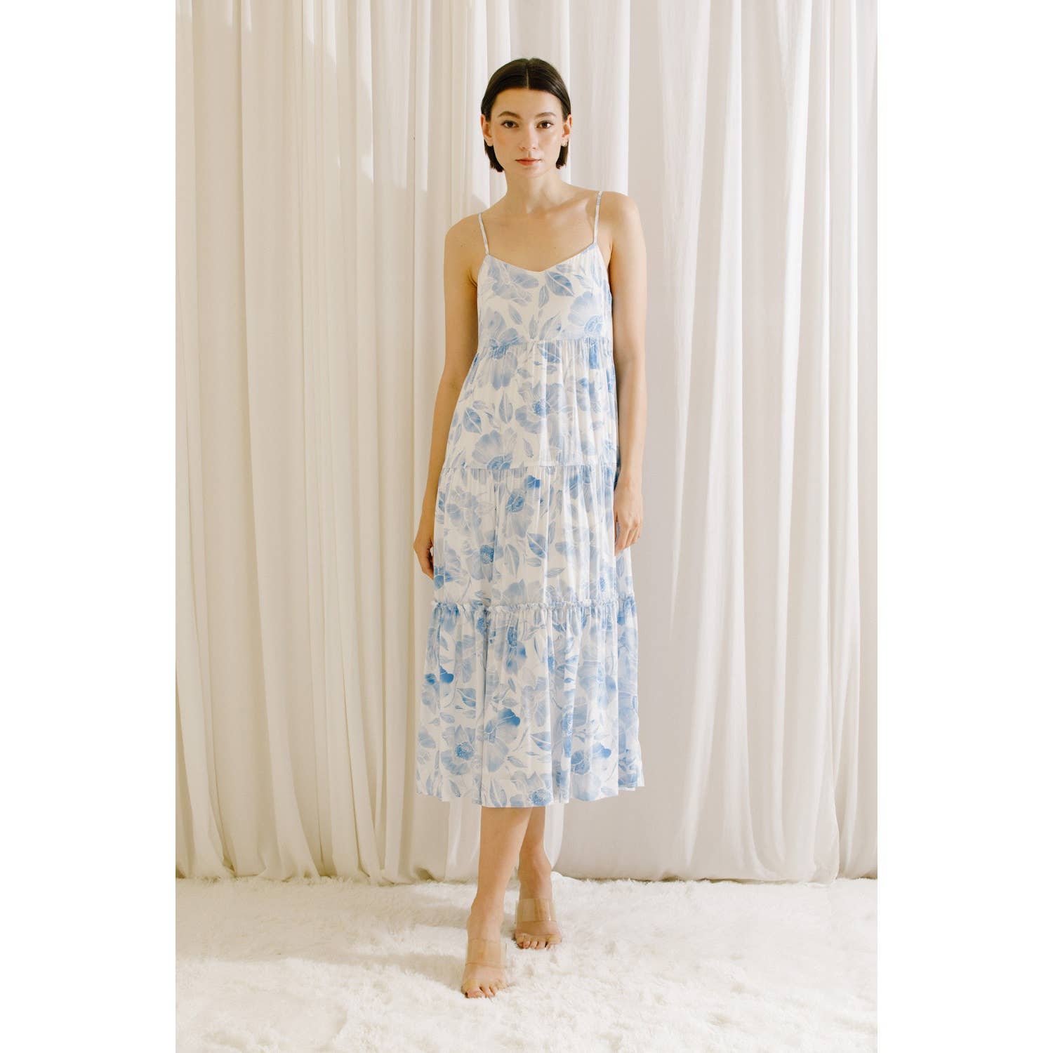 Blue Floral Midi